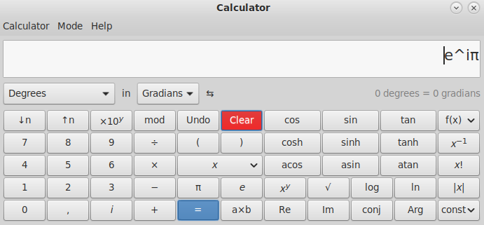 Calculator window